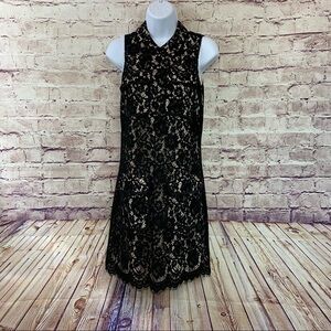 J.Crew Black Lace Lined Sleeveless Dress